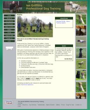 Professional Dog Training website screenshot