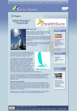 Sail for Charity website screenshot